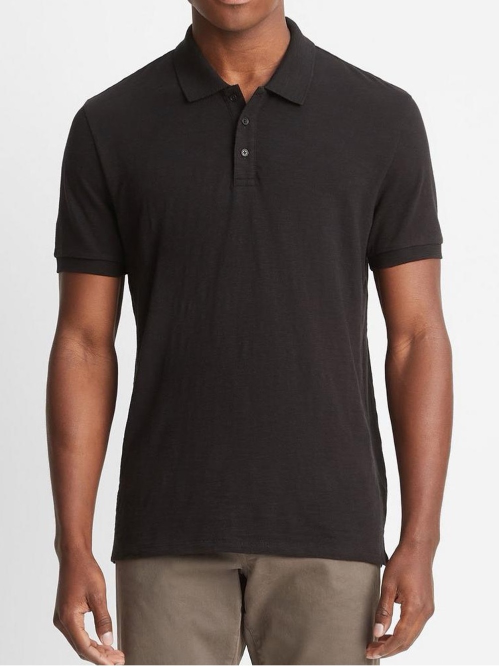 Vince Classic Slub Cotton Polo Shirt Size Large